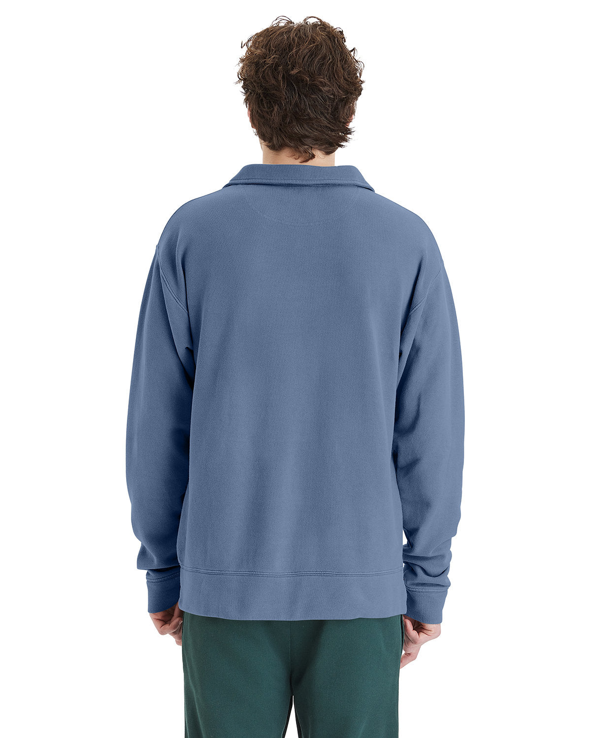 ComfortWash by Hanes Unisex Garment Dye Polo Collar Sweatshirt ComfortWash by Hanes