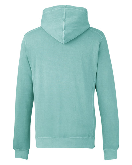 J America Unisex Pigment Dyed Fleece Hooded Sweatshirt J America