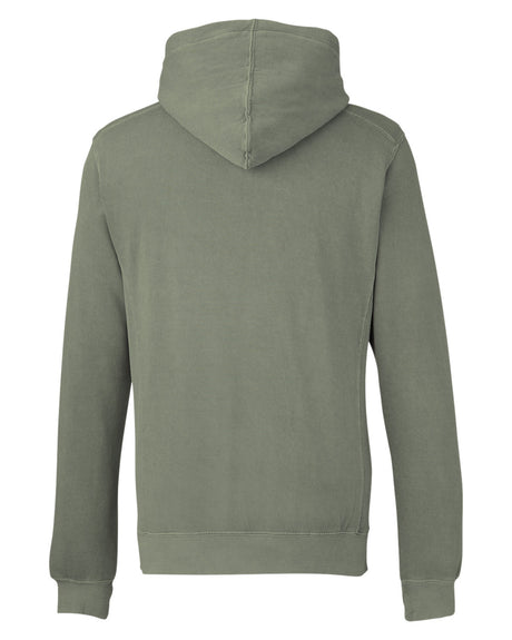 J America Unisex Pigment Dyed Fleece Hooded Sweatshirt J America