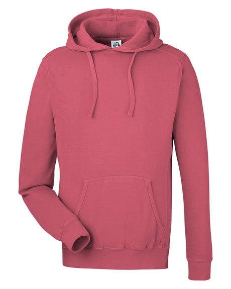 J America Unisex Pigment Dyed Fleece Hooded Sweatshirt J America
