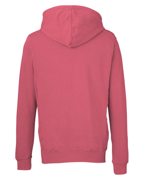 J America Unisex Pigment Dyed Fleece Hooded Sweatshirt J America