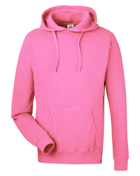 J America Unisex Pigment Dyed Fleece Hooded Sweatshirt J America