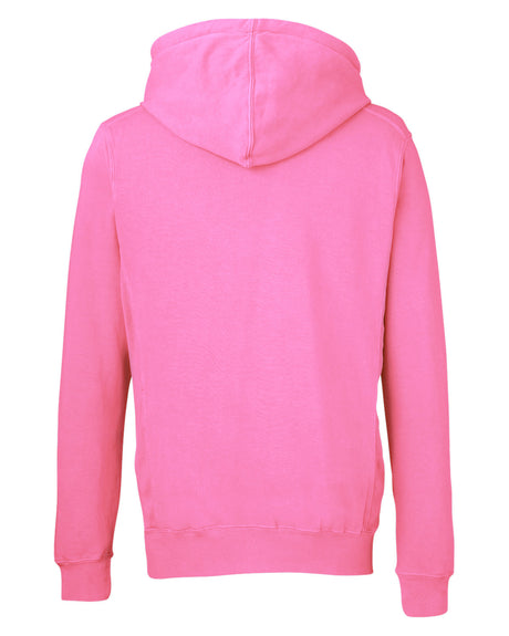 J America Unisex Pigment Dyed Fleece Hooded Sweatshirt J America