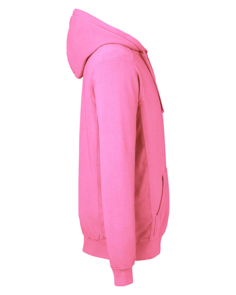 J America Unisex Pigment Dyed Fleece Hooded Sweatshirt J America