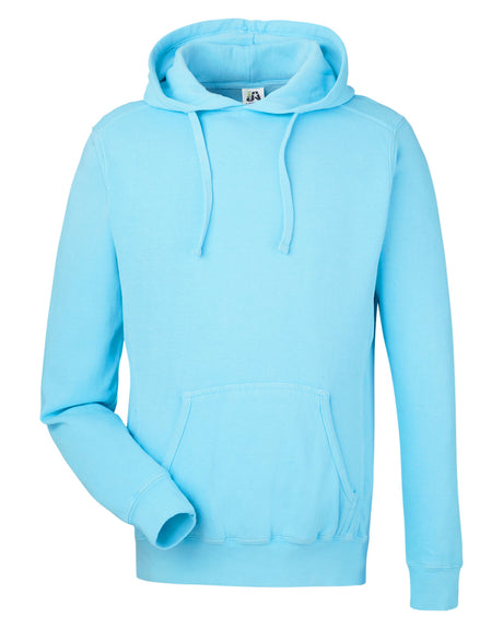 J America Unisex Pigment Dyed Fleece Hooded Sweatshirt J America