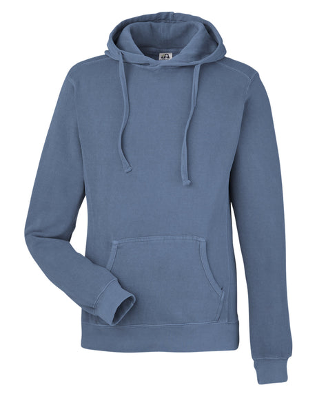 J America Unisex Pigment Dyed Fleece Hooded Sweatshirt J America