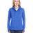 J America Ladies' Omega Stretch Snap-Placket Hooded Sweatshirt J America