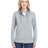 J America Ladies' Omega Stretch Snap-Placket Hooded Sweatshirt J America