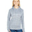 J America Ladies' Odyssey Striped Poly Fleece Lapover Hood J America