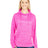 J America Ladies' Odyssey Striped Poly Fleece Lapover Hood J America