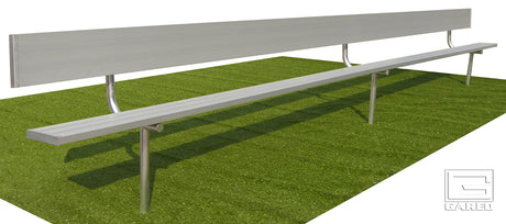 Gared Spectator Inground Bench with Back Sports Field Equipment All