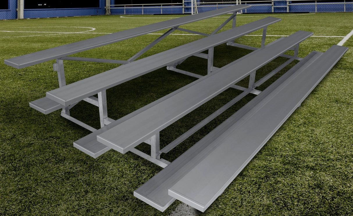 Gared 4-Row Low Rise Fixed Spectator Bleacher Sports Field Equipment All