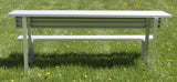 Gared Portable Spectator Bench with Shelf Sports Field Equipment All