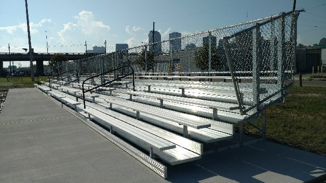 Gared 5-Row Fixed Spectator Bleacher with Aisle Sports Field Equipment All