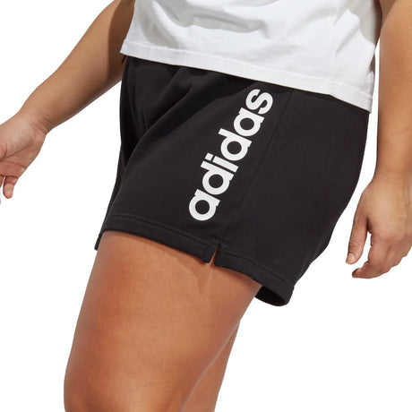 adidas Women's Essentials Linear French Terry Shorts Plus Size Womens Apparel Shorts