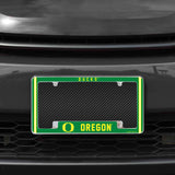 Rico Industries NCAA Oregon Ducks Classic 12" x 6" Chrome License Plate Frame-1