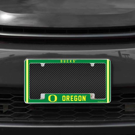 Rico Industries NCAA Oregon Ducks Classic 12" x 6" Chrome License Plate Frame-1