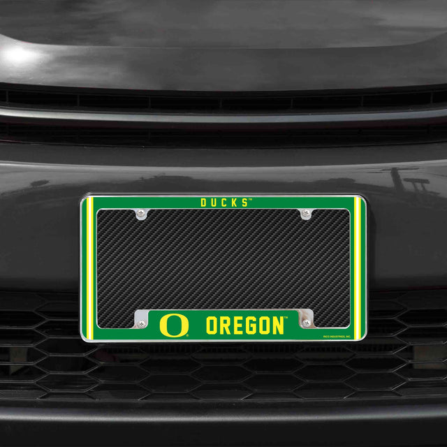 Rico Industries NCAA Oregon Ducks Classic 12" x 6" Chrome License Plate Frame-1