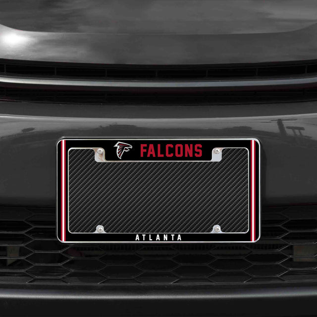 Rico Industries NFL  Atlanta Falcons Classic 12" x 6" Chrome License Plate Frame-1