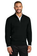 Port Authority Men's Easy Care Full-Zip Sweater Mens Apparel Shirts & Tops