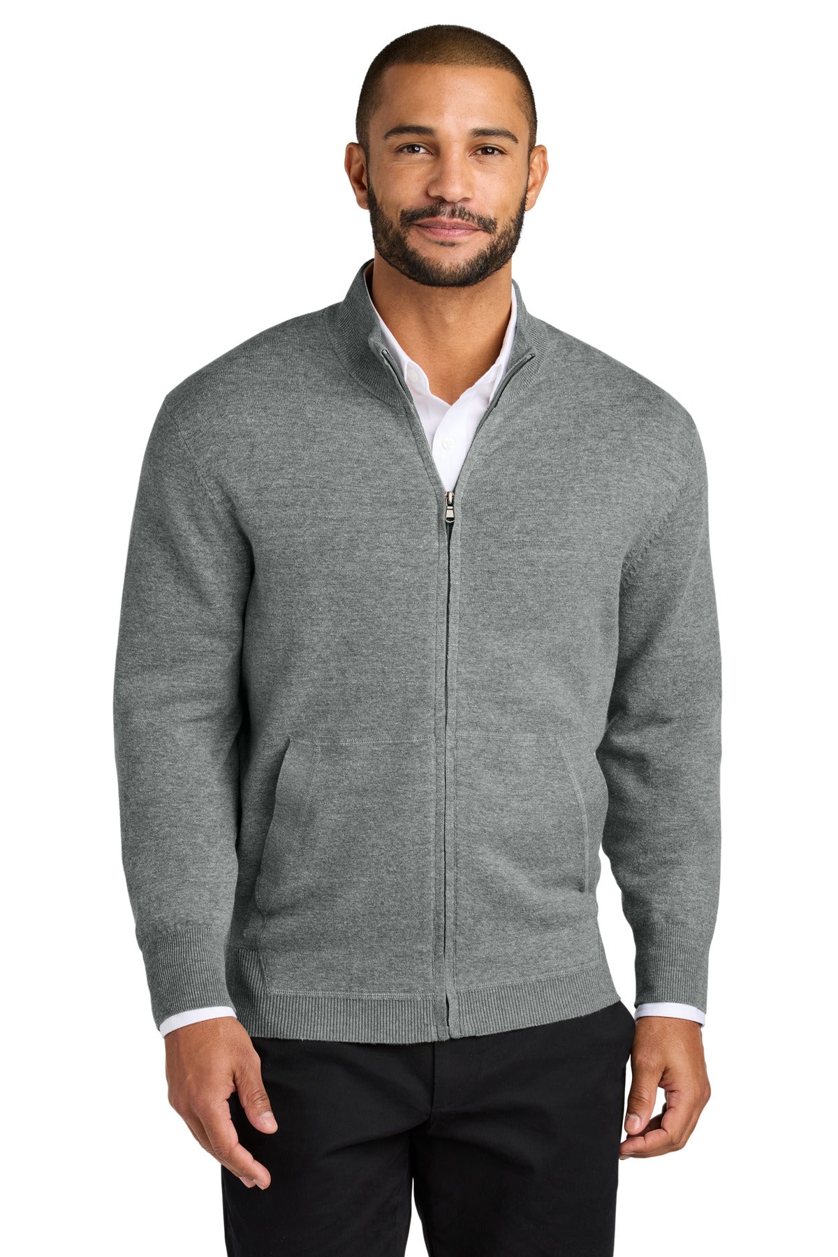 Port Authority Men's Easy Care Full-Zip Sweater Mens Apparel Shirts & Tops