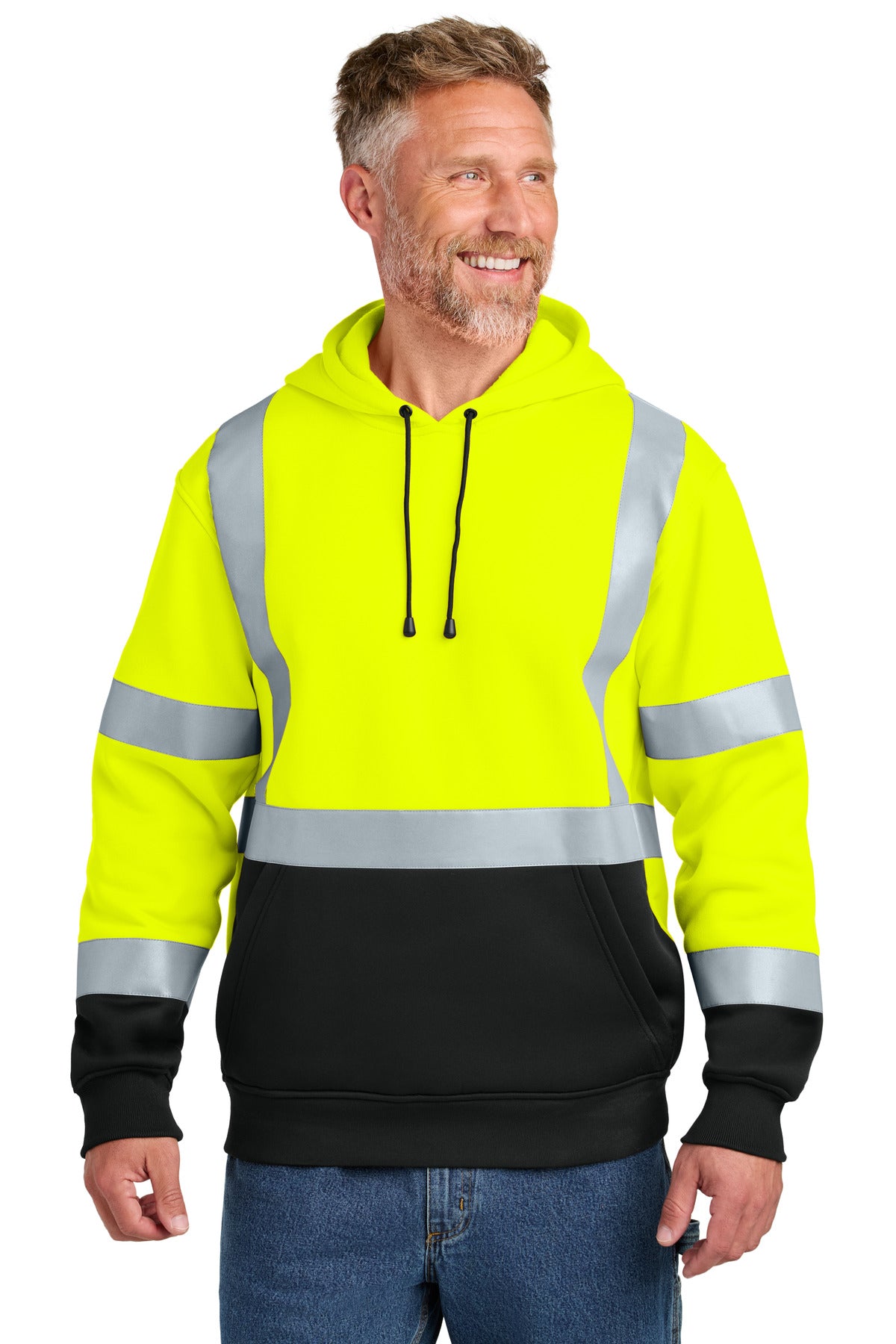 CornerStone ANSI 107 Class 3 Heavy-Duty Fleece Pullover Hoodie CSF301 Mens Apparel Workwear