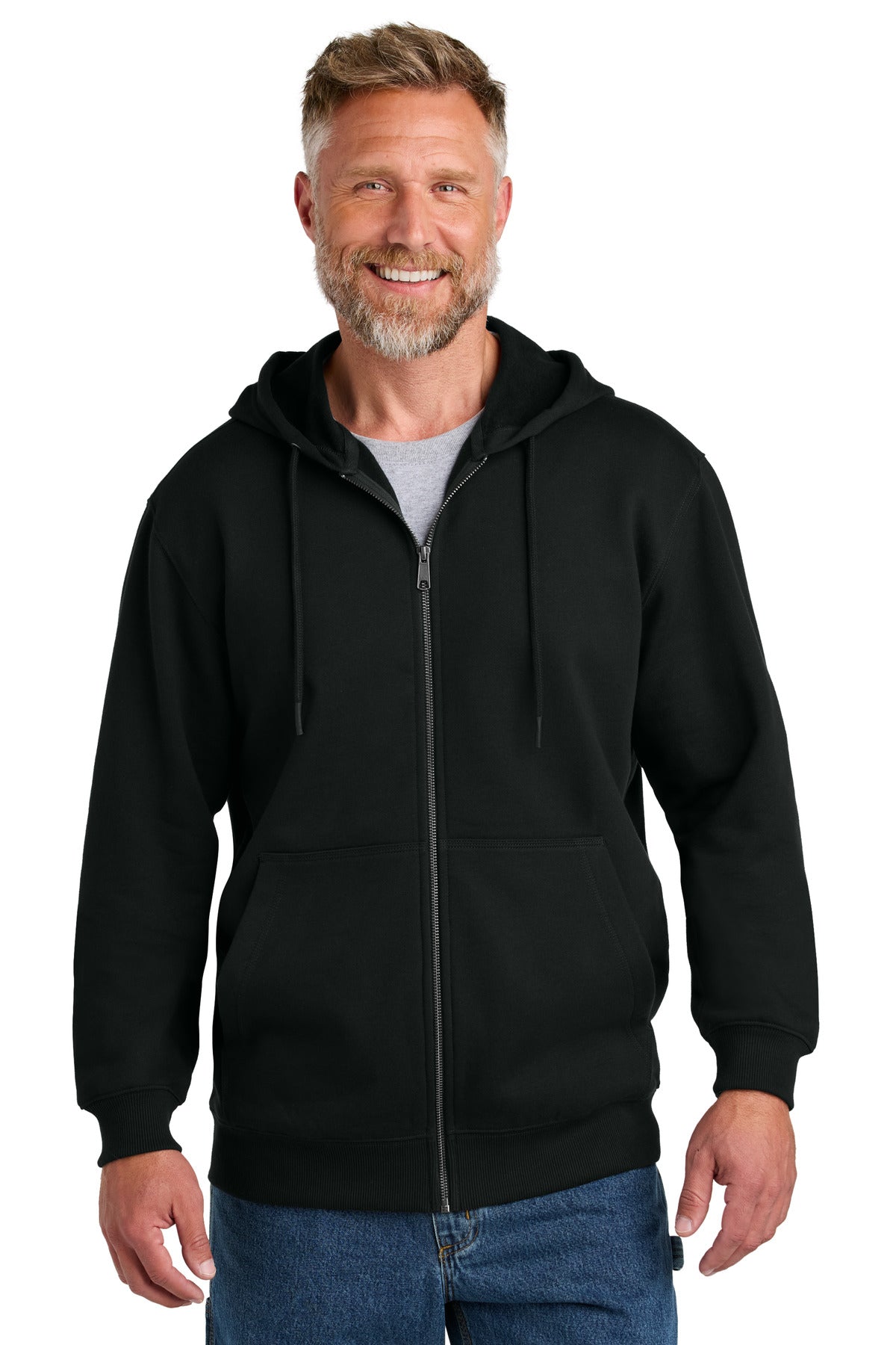CornerStone Tough Fleece Full-Zip Hoodie CSF631 Mens Apparel Shirts & Tops