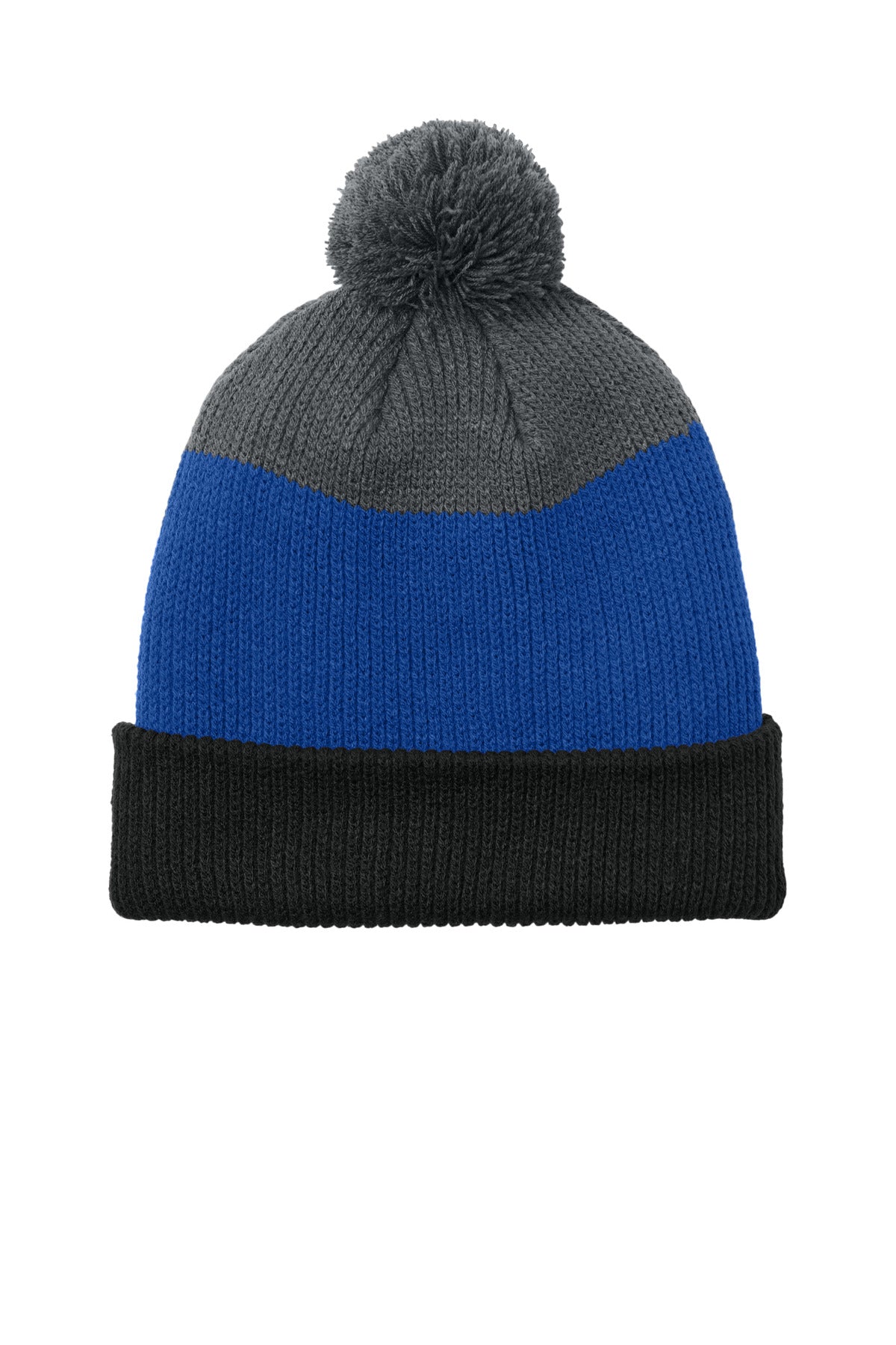 Port Authority Cozy Striped Pom Beanie C979 Mens Apparel Hat & Caps