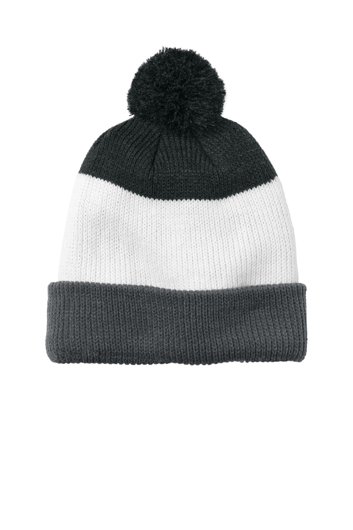 Port Authority Cozy Striped Pom Beanie C979 Mens Apparel Hat & Caps