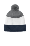 Port Authority Cozy Striped Pom Beanie C979 Mens Apparel Hat & Caps