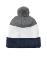 Port Authority Cozy Striped Pom Beanie C979 Mens Apparel Hat & Caps