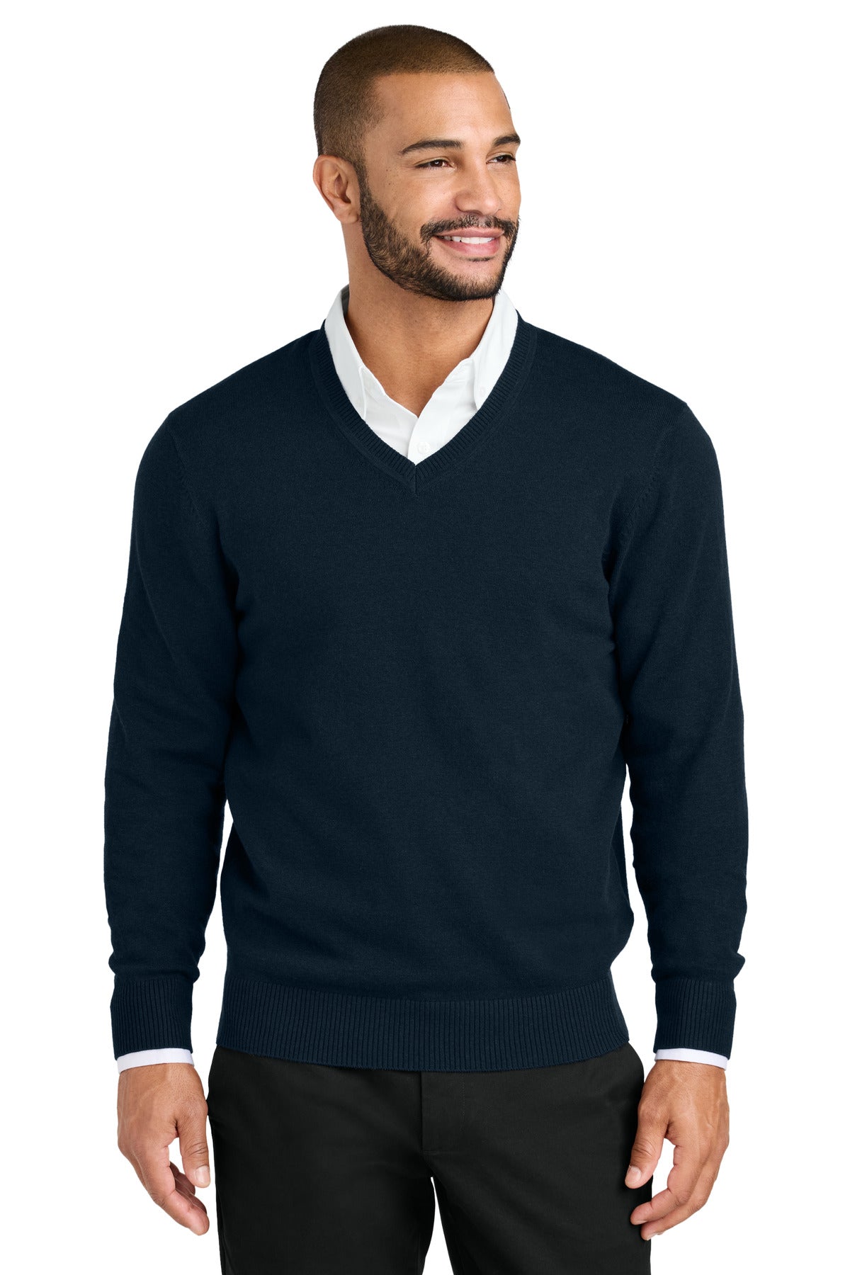 Port Authority Easy Care V-Neck Sweater SW2850 Mens Apparel Shirts & Tops