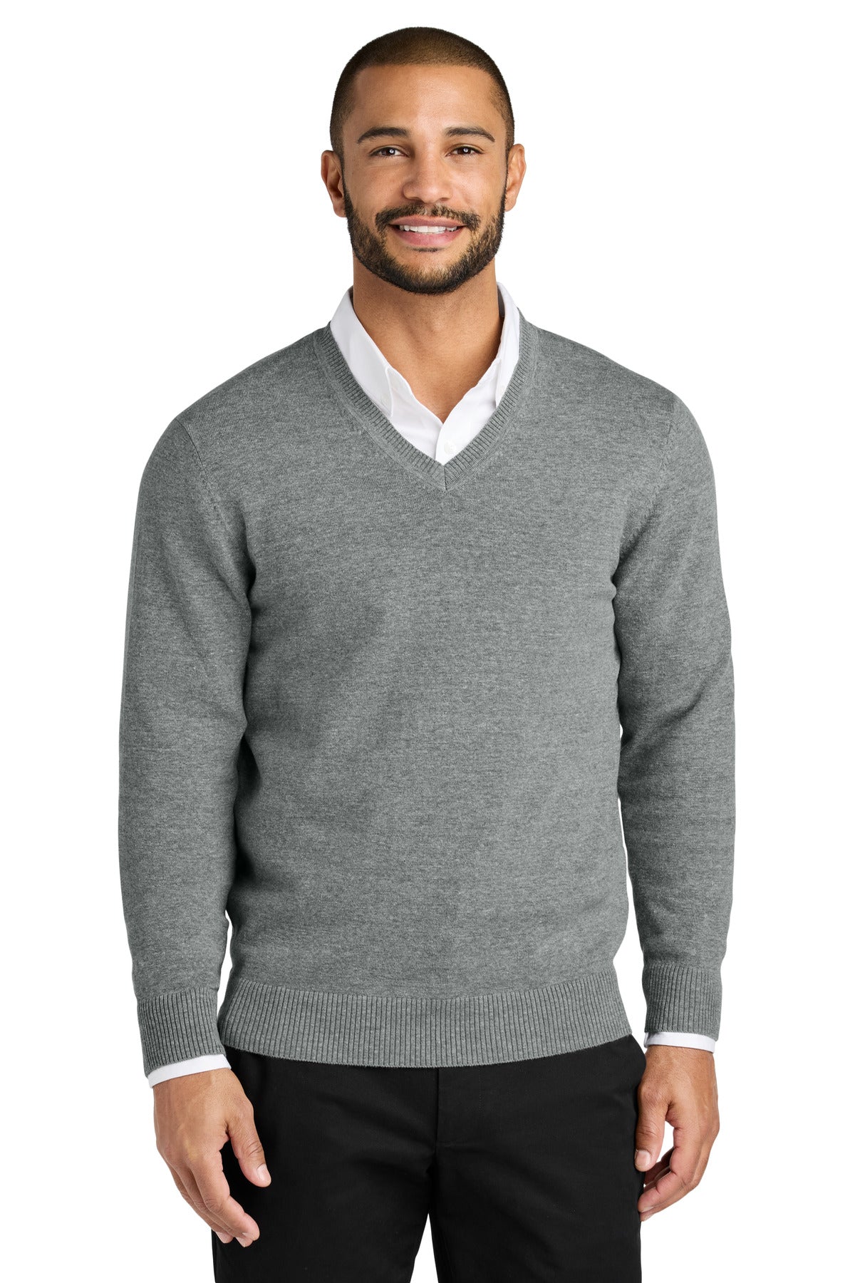 Port Authority Easy Care V-Neck Sweater SW2850 Mens Apparel Shirts & Tops