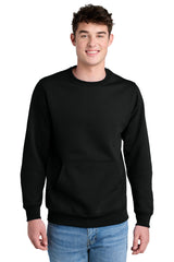 Port & Company Core Fleece Crewneck Pocket Sweatshirt PC78PKT Mens Apparel Shirts & Tops