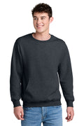 Port & Company Core Fleece Crewneck Pocket Sweatshirt PC78PKT Mens Apparel Shirts & Tops