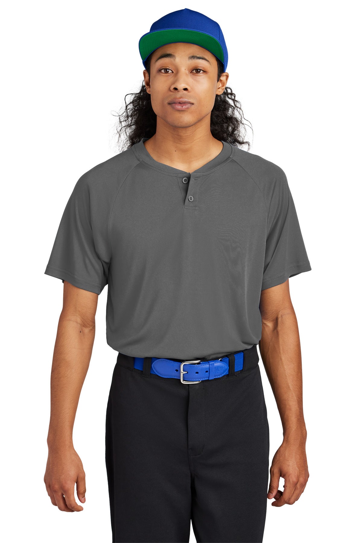 Sport-Tek PosiCharge Competitor 2-Button Henley ST359 Mens Apparel Activewear