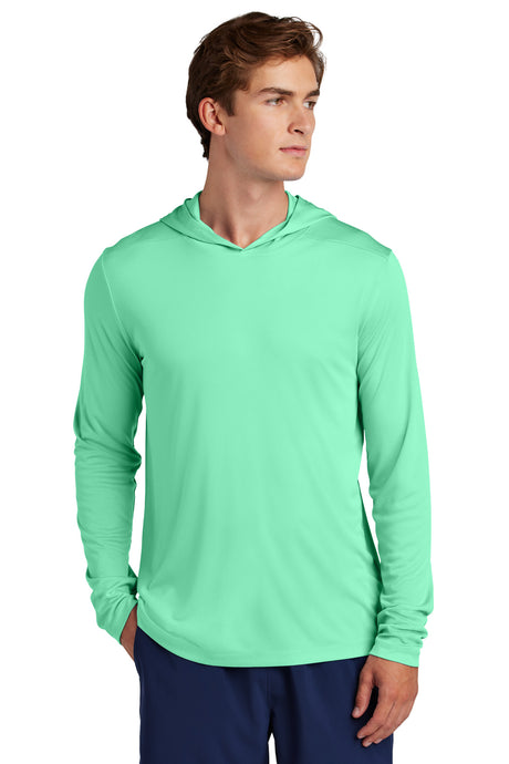 Sport-Tek Posi-UV Pro Long Sleeve Hoodie ST420LSH Mens Apparel Shirts & Tops