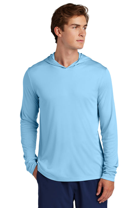 Sport-Tek Posi-UV Pro Long Sleeve Hoodie ST420LSH Mens Apparel Shirts & Tops