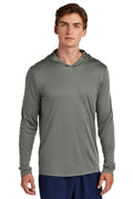Sport-Tek Posi-UV Pro Long Sleeve Hoodie ST420LSH Mens Apparel Shirts & Tops