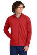 Sport-Tek Men's Sport-Wick Stretch Full-Zip Cadet Jacket Mens Apparel Sweatshirts & Fleece