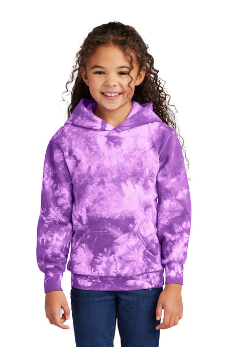 Port & Company Youth Crystal Tie-Dye Pullover Hoodie PC144Y Youth Apparel Shirts & Tops