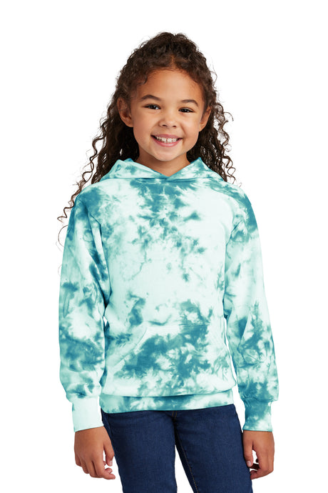 Port & Company Youth Crystal Tie-Dye Pullover Hoodie PC144Y Youth Apparel Shirts & Tops