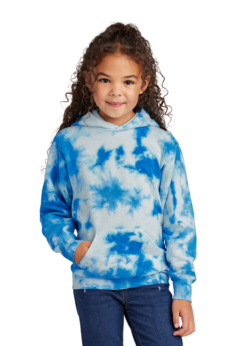 Port & Company Youth Crystal Tie-Dye Pullover Hoodie PC144Y Youth Apparel Shirts & Tops
