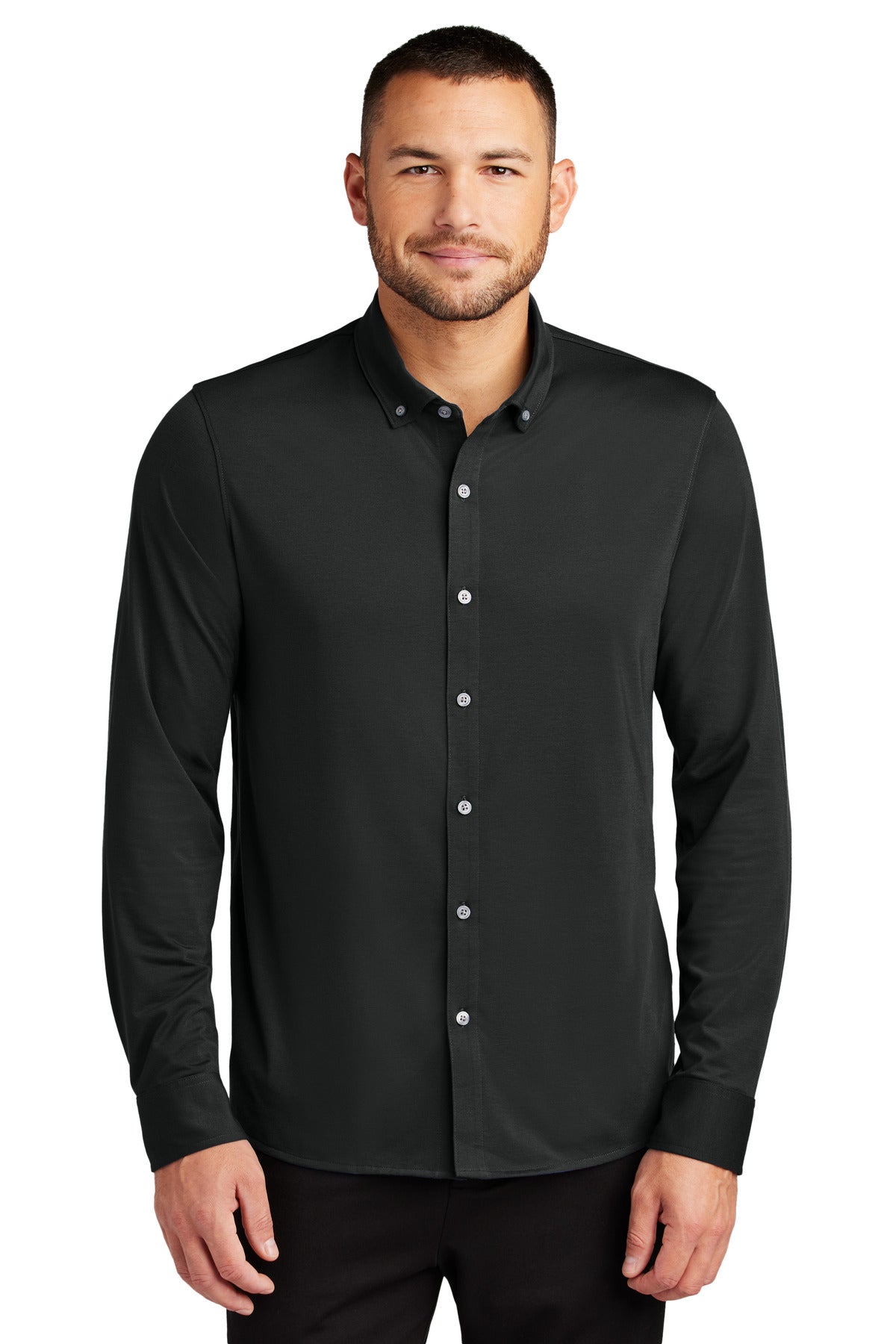 Mercer+Mettle Stretch Jersey Long Sleeve Shirt MM1018 Mens Apparel Shirts & Tops