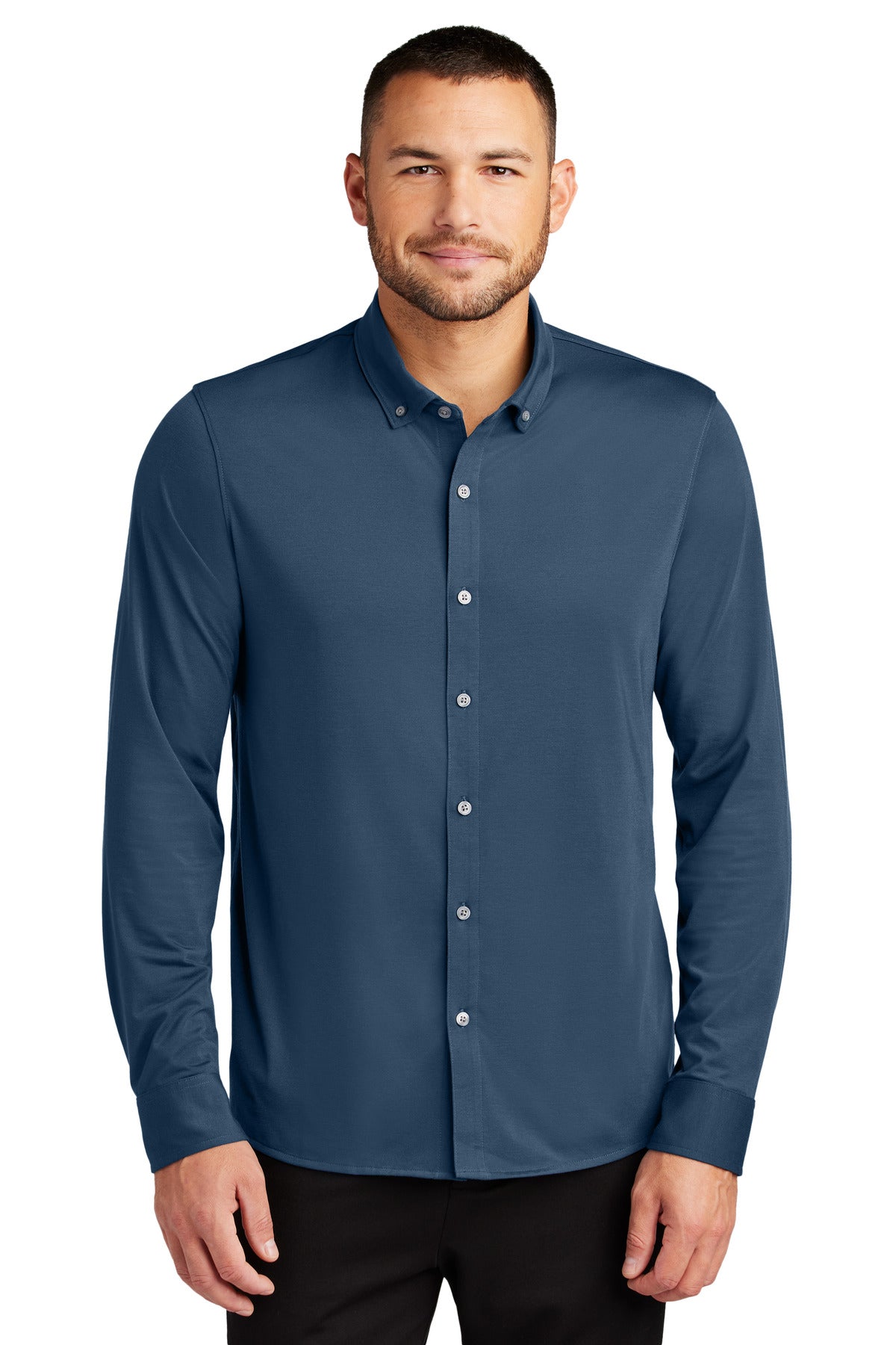 Mercer+Mettle Stretch Jersey Long Sleeve Shirt MM1018 Mens Apparel Shirts & Tops