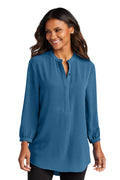 Port Authority Women's 3/4-Sleeve Textured Crepe Tunic LW713 Womens Apparel Shirts & Tops