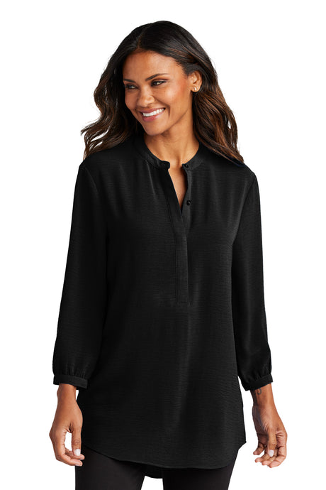 Port Authority Women's 3/4-Sleeve Textured Crepe Tunic LW713 Womens Apparel Shirts & Tops
