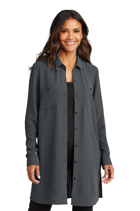 Port Authority Women's Textured Crepe Long Tunic LW715 Womens Apparel Shirts & Tops