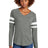Sport-Tek Women's Halftime Stripe Long Sleeve V-Neck Tee LST6043 Womens Apparel Shirts & Tops