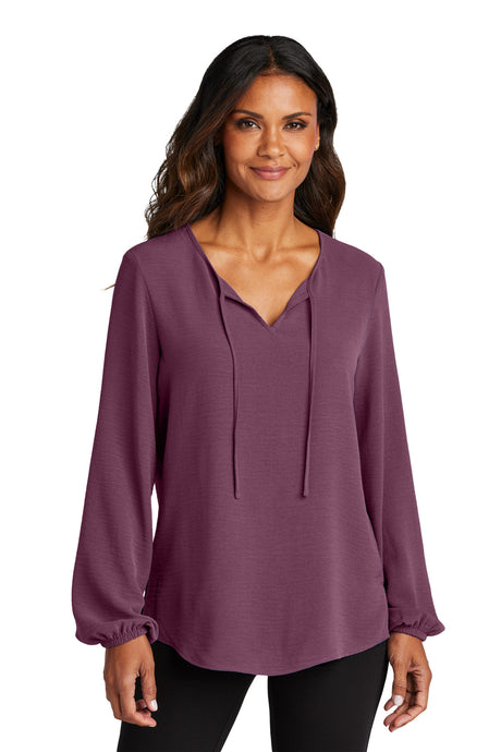 Port Authority Women's Textured Crepe Blouse LW714 Womens Apparel Shirts & Tops